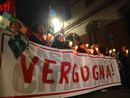 La fiaccolata di protesta dopo la chiusura del Maina (Archivio, MerfePhoto)