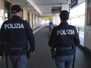 Agenti della Polizia Ferroviaria ritratti in un'immagine d'archivio
