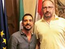 Un immagine d'archivio dell'assessore Candelaresi con il sindaco Maurizio Rasero