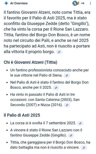 La pagina web con il verdetto dell'ai