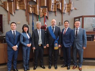 La delegazione ricevuta in Provincia