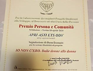 La pergamena ottenuta per lo spettacolo &quot;Io non c'ero&quot;