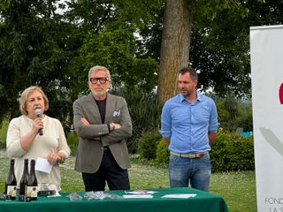 Rossella Maggiora, vice presidente FAST con Fabio Malfatto, presidente del Golf Club e il direttore Alessandro Sità