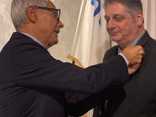 Il governatore distrettuale Remo Gattiglia con Pellissero