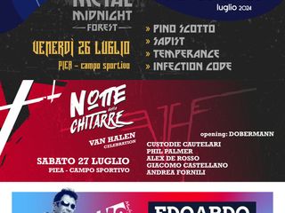 La locandina del fine settimana in programma a PIea