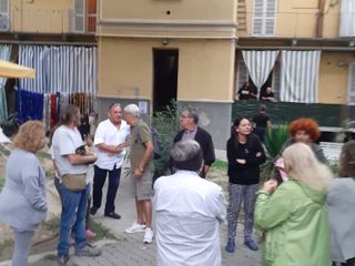 Alcune immagini dell'incontro organizzato dal coordinamento in via Dogliotti