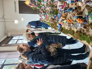 Un'immagine dell'inaugurazione del presepe
