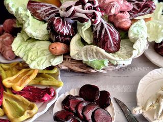 Verdure da bagna cauda nel Presepe di Vezzolano