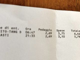 La notifica dei pedaggi inviata dalla lettrice