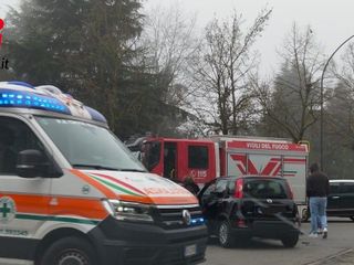 Due immagini relative l'incidente avvenuto in mattinata Due immagini relative l'incidente avvenuto in mattinata