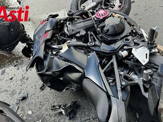La moto incidentata La moto incidentata