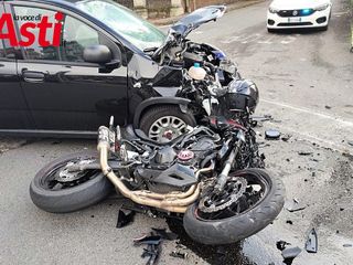 La moto incidentata La moto incidentata