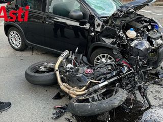 La moto incidentata La moto incidentata