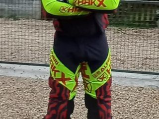 Gabriele Doglio pronto a salire in moto Gabriele Doglio pronto a salire in moto