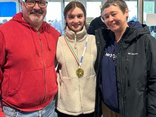 Lucia Tassinario con i genitori