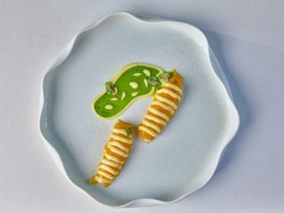 Scampo, zucca e salmoriglio