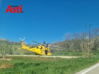 L'elicottero del 118 intervenuto