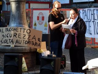 Alcune immagini del presidio