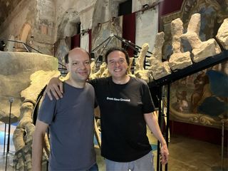 Andrea Figari e Andrea Bertino ritratti in una delle sale del Museo