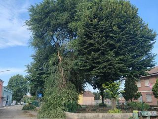 Il cortile dell'oratorio di Motta