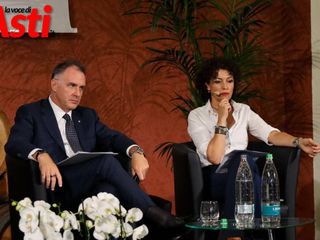 Emanuele Orsini con la giornalista  del Sole 24 Ore Filomena Greco