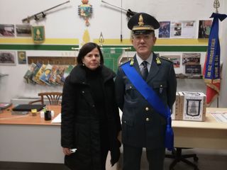 Il premiato ritratto con la moglie
