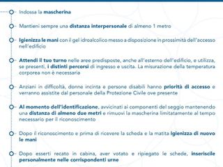 Le indicazioni, fornite dall'ANCI, per votare in piena sicurezza