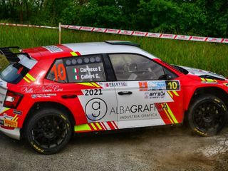 L'auto dell'equipaggio Fabio Carosso (vicepresidente della Regione e grande appassionato di rally) - Gilberto Calleri - Rally &quot;Il Grappolo&quot; 2022 -  (Foto Lavagnini)