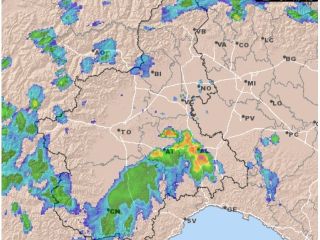 La situazione rilevata alle 16 dal radar dell'ARPA Piemonte