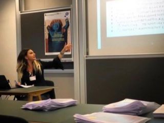 Un intervento di Milena Anfosso ad una conferenza all’università di Copenhagen