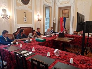 Un momento della conferenza stampa