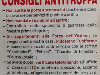 I consigli dei carabinieri