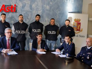 Alcune immagini della conferenza stampa svoltasi oggi in Questura (Merphefoto)
