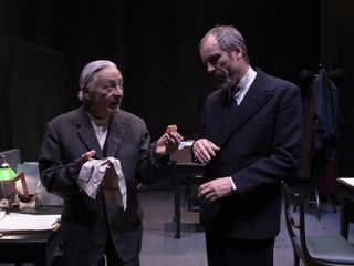 Leo Gullotta e Dimitri Frosali in un momento dello spettacolo (ph. Luca Del Pia)
