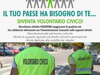 La locandina dell'iniziativa di volontariato civico