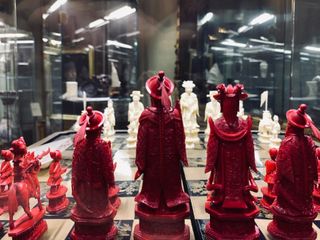 Dettaglio di un'esposizione a Palazzo Mazzetti