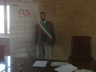 Il sindaco con Paolo Balestri di Alert System