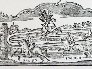 Un'immagine che documenta un Palio settecentesco Un'immagine che documenta un Palio settecentesco