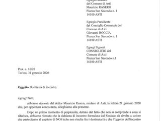 Il primo dei tre fogli che compongono la piccata risposta dell'ing. Romano