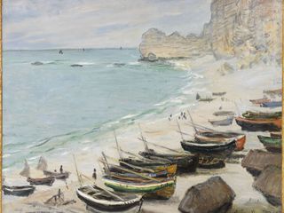 Claude Monet - Barche sulla spiaggia di Etrenat (1883), Olio su tela, 65x81 cm, Fondation Bemberg, Toulouse