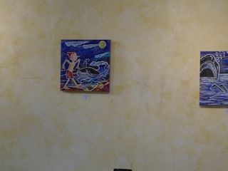 Alcune delle opere di Filippo Pinsoglio in mostra presso il Museo