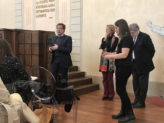 Un'istantanea relativa l'intervento di Filippo Ghisi, direttore di Asti Musei