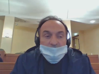 Il presidente Cirio nel corso del Consiglio regionale di questa mattina, svoltosi in videoconferenza