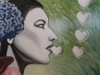 Un dettaglio di un'opera di Ottavia Boano Baussano