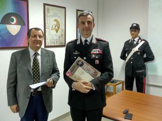 Il prof. Filippone e il comandante Breda ritratti a margine della conferenza stampa