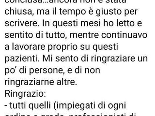Un paio di screenshot relativi il post pubblicato dal medico