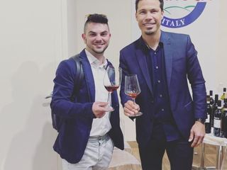 Mattia Antoniazzi e Anderson Hernanes insieme al Vinitaly
