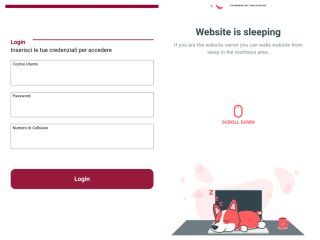 L'home page cui era collegato il link (immagine a sinistra), ora pagina 'dormiente' (immagine a destra)