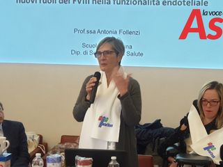 La professoressa Follenzi con Renato Dutto ed Eleonora Zollo