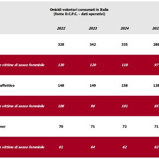 Sicurezza, nel 2025 in calo omicidi e femminicidi